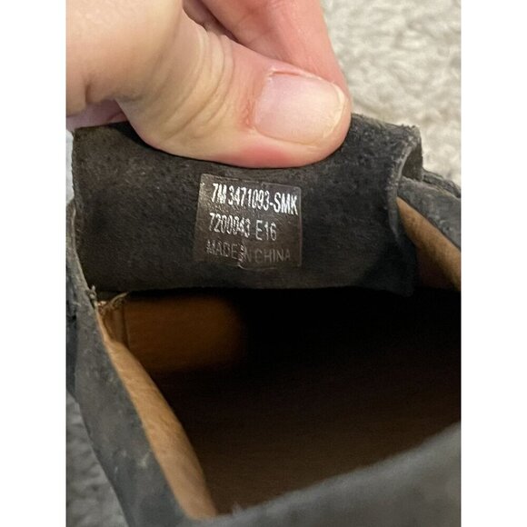 Frye Size 7M Gemma Grey Kiltie Buckle Suede Loafer Shoe - Picture 12 of 13